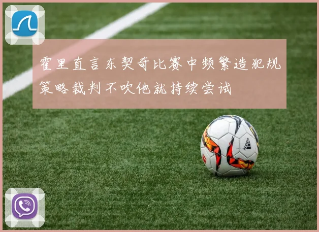 霍里直言东契奇比赛中频繁造犯规策略裁判不吹他就持续尝试
